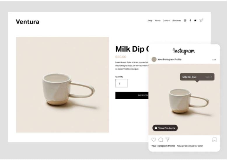 Squarespace store page.