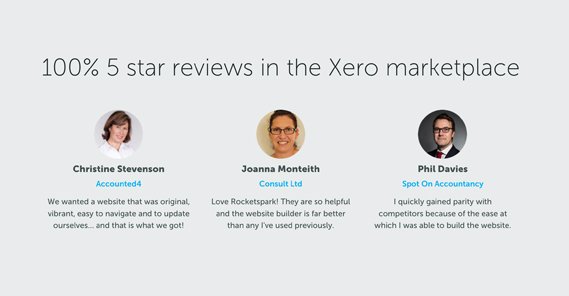 Example Customer Testimonials