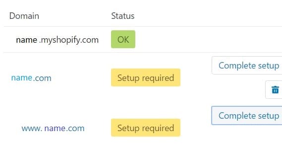 Shopify Custom Domain