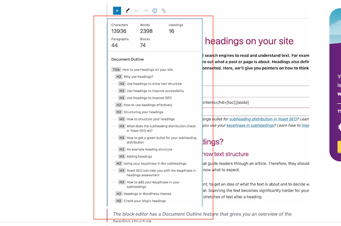 Yoast SEO tool being shown to improve the chances of ranking on Google. 