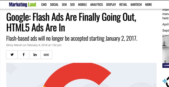 Google Kills Flash Ads