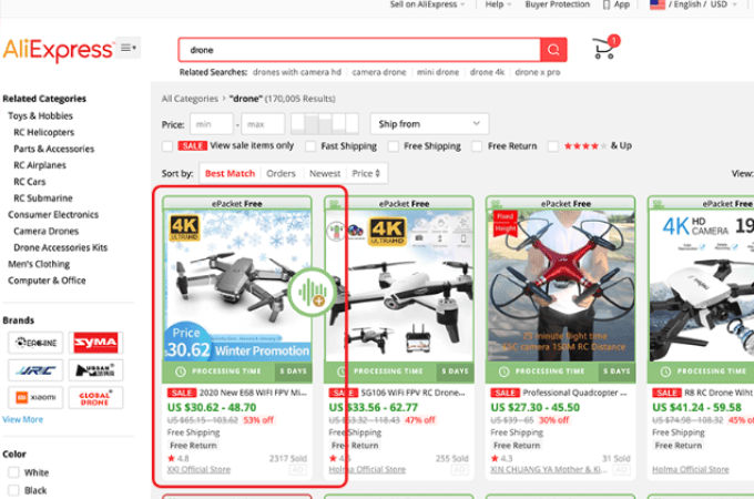 Adding products with Dropified