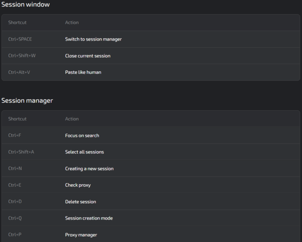 hotkey settings