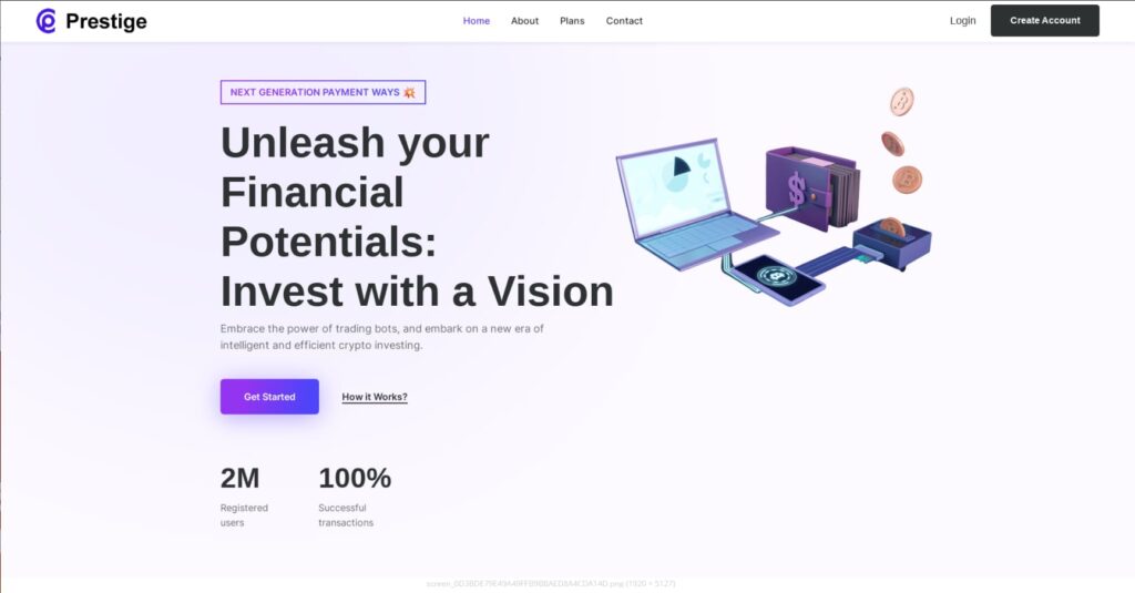 Finance offer landing page for pop ads