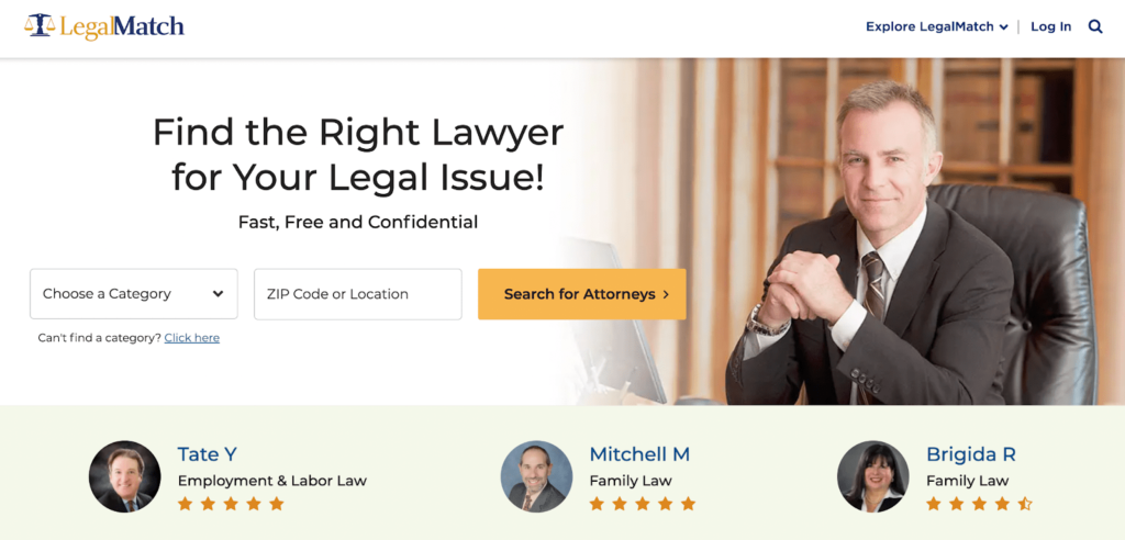 LegalMatch home page