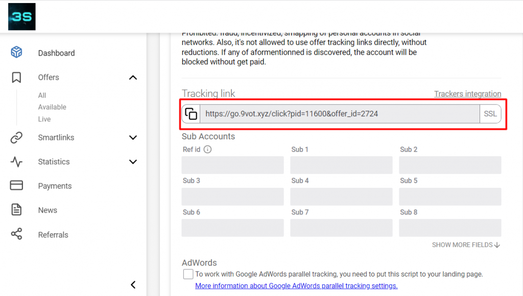 How to set up a postback at BeMob tracker